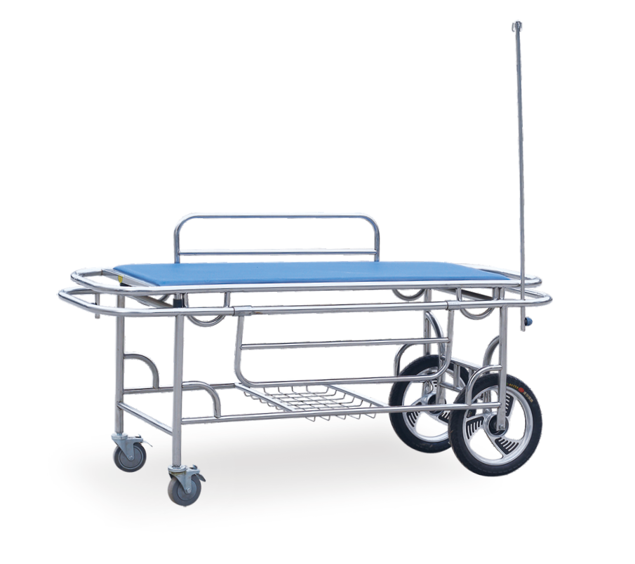 TY-B51 Patient Trolley with Two Large and Two Small Wheels (Equipped with Solid Tires)