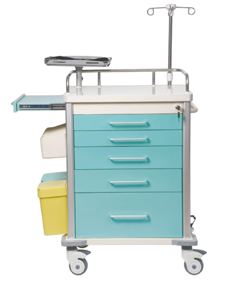 TY-D04 Cold-Rolled Steel Spray-Coated Emergency Trolley