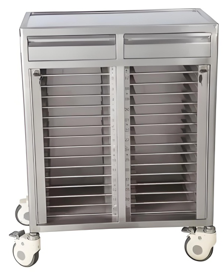 TY-D28 Stainless Steel Medical Record Trolley