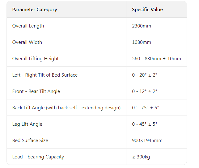 TY-A03 Electric Bed with Left and Right Side - Turning and Weighing Function