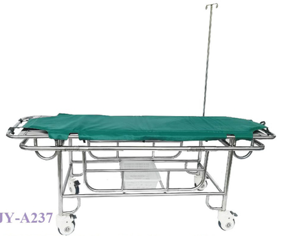 TY-B47 Stainless Steel Patient Trolley (with 4 Small Wheels)