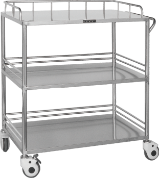 TY-D17 Stainless Steel Three-Layer Instrument Cart