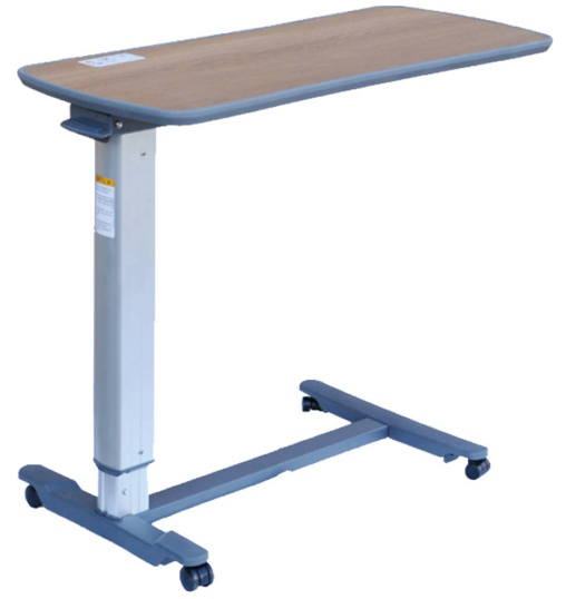 TY-D58 Wooden Mobile Dining Table (Aluminum Alloy Pillars, Wooden Tabletop)