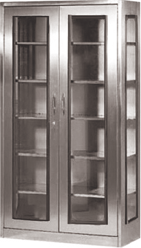 TY-C01 Stainless Steel Frame Double Glass Instrument Cabinet