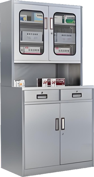 TY-C08 Stainless Steel Medicine Cabinet (Four-door Five-layer with Drawers)